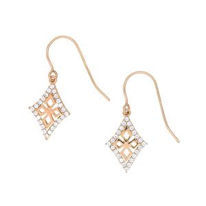 <p> 9 Carat Gold Earrings with Cubic Zirconia (Available in Rose or Yellow Gold)</p>